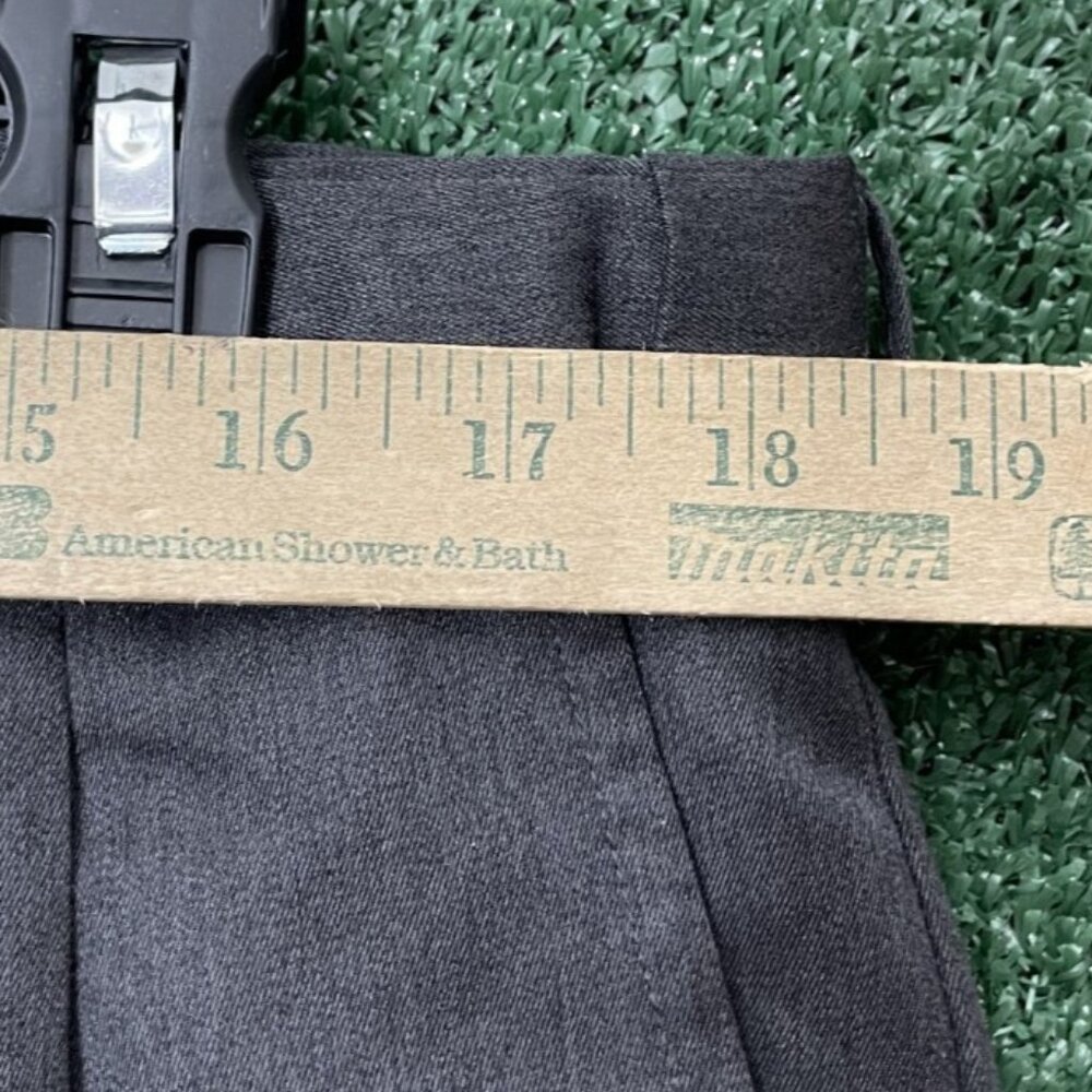 George Dress Pants 38W x 32L Dark Gray Pleated Cuffed Formal Men's - Picture 8 of 13
